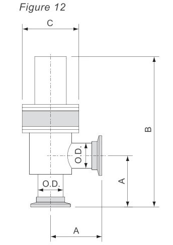 Stainless Steel SS304 Poppet Valve Pneumatic Vacuum Angle Valve with Bellow